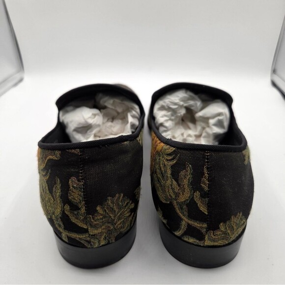 Giuseppe Zanotti Kevin Black Gold Floral Loafers Shoes US10.5 IT 43.5 main image 5